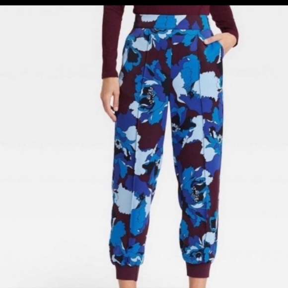 Who What Wear Pants - WHO WHAT WEAR Floral Wide Leg Trouser Jogger Pants size XS NWT